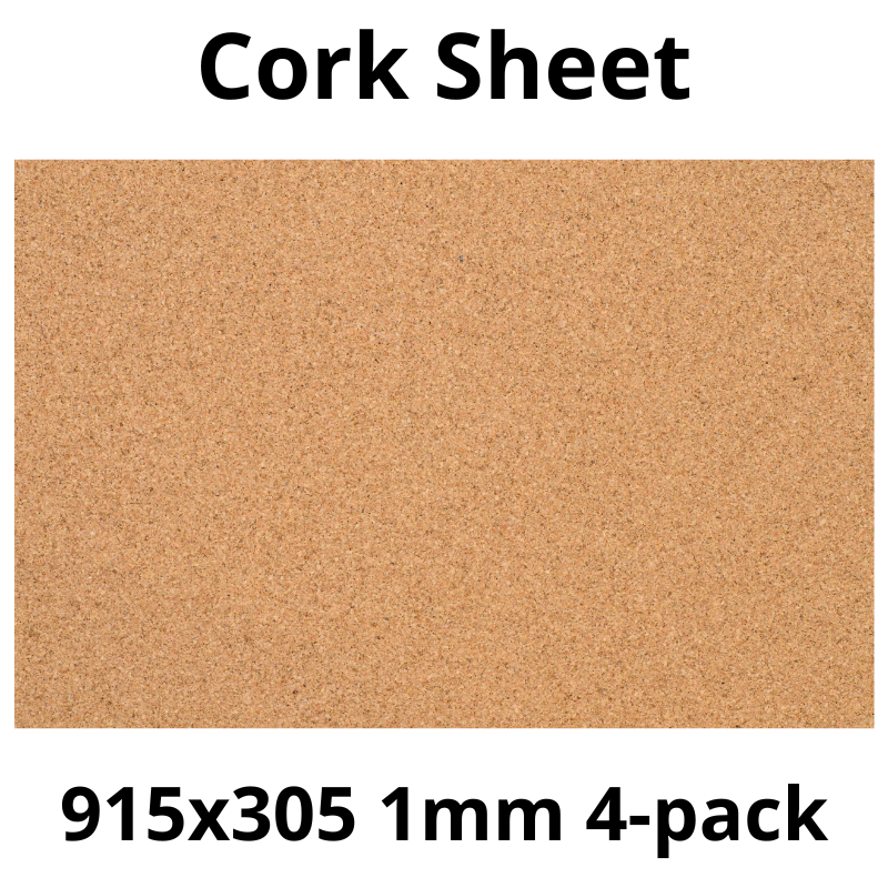 Arkusz Korkowy - 915x305mm - 1mm - Dekor i DIY - Pakiet 4 szt