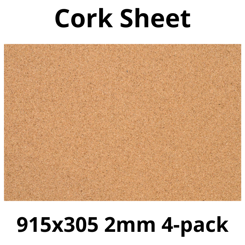 Arkusz Korkowy - 915x305mm - 2mm - Dekor i DIY - Pakiet 4 szt