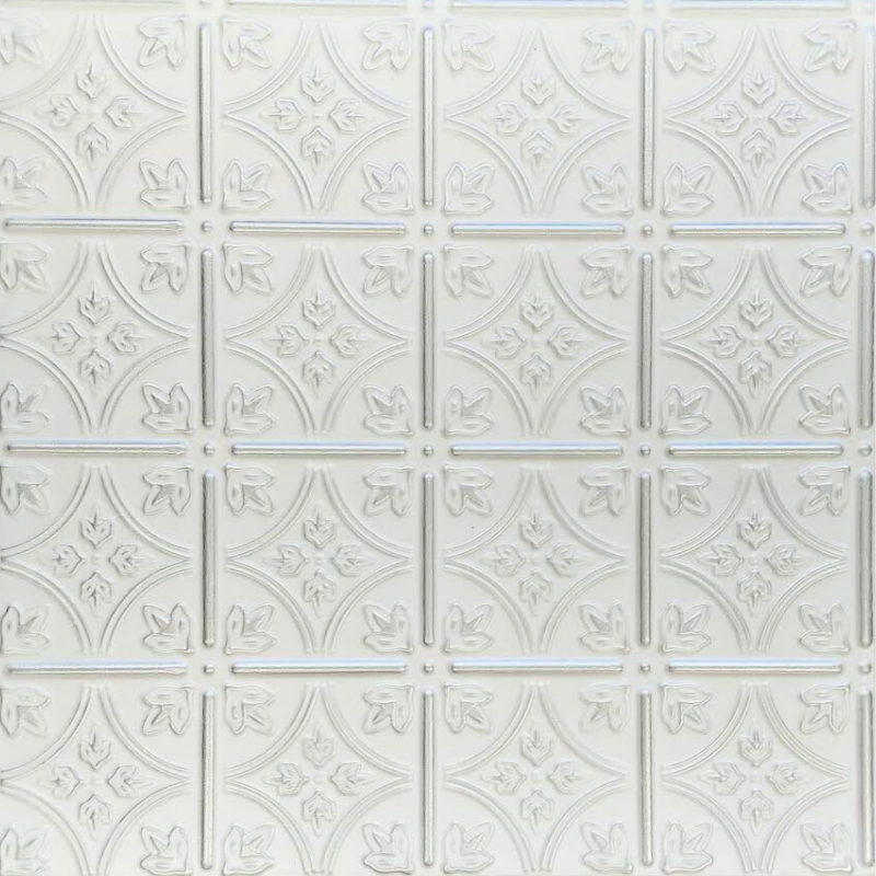 White 13 (Silver): Dekoracyjne Panele Sufitowe i Ścienne - 2m2 - 8 Paneli