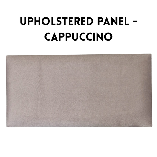 Upholstered Wall Panel - 600x300mm - Cappuccino - Velvet Finish - UV Resistant - 1 Panel