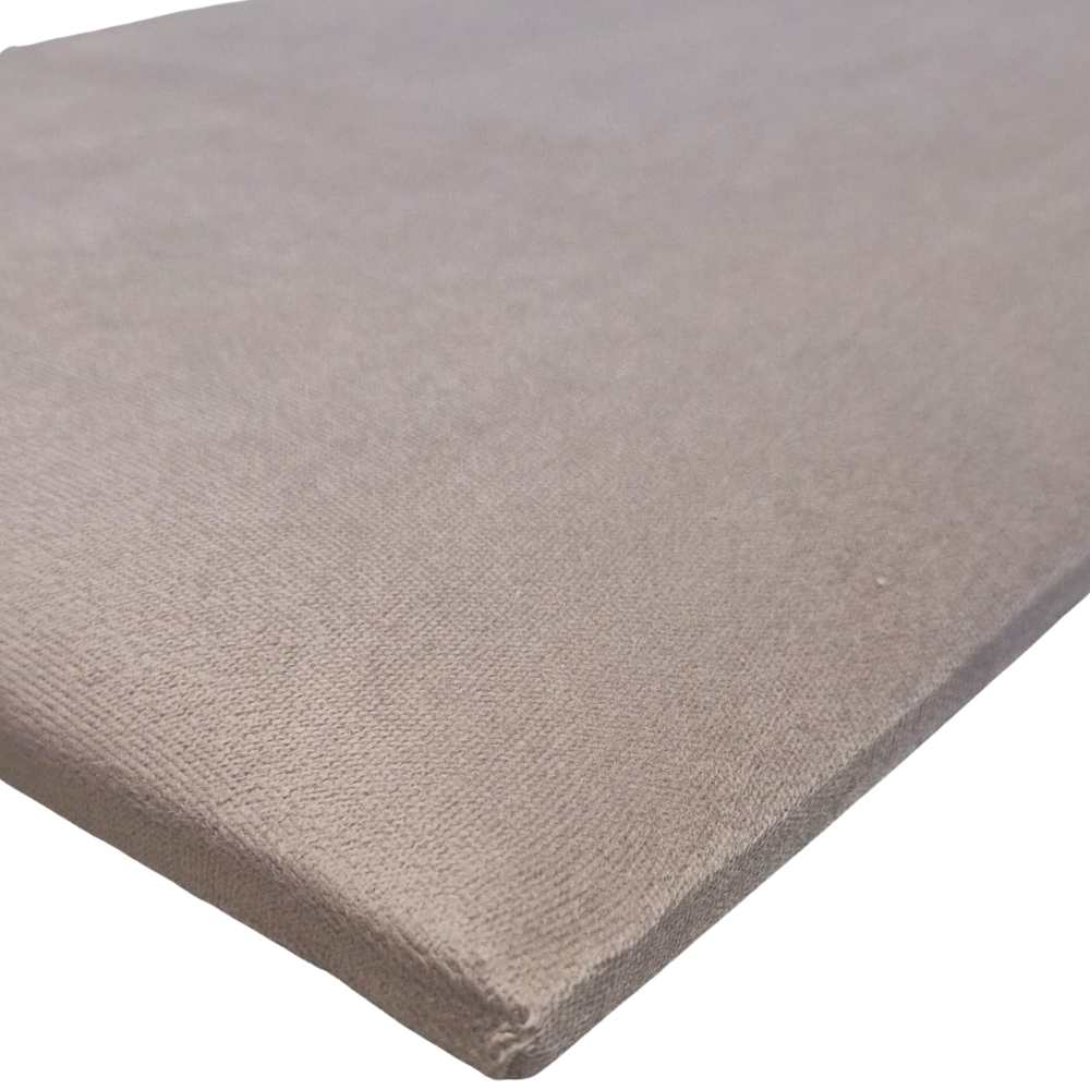 Upholstered Wall Panel - 600x300mm - Cappuccino - Velvet Finish - UV Resistant - 1 Panel