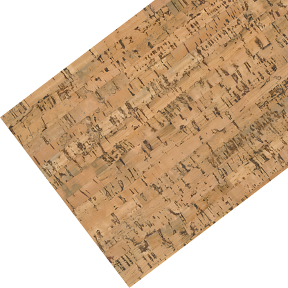 Decorative cork wall tiles in Canvas design, sample strip, natural cork for interior wall decor.