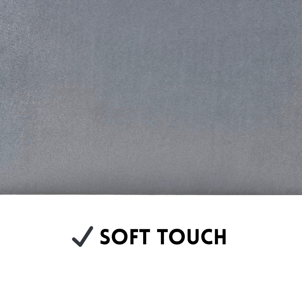 “Upholstered wall panel 600x300 mm pale grey velvet finish UV resistant single panel”