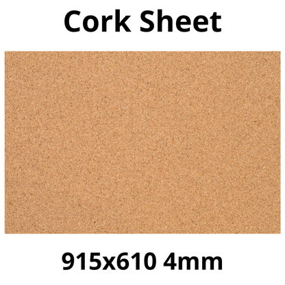 Arkusz Korkowy - 915x610mm - 4mm - Dekor i DIY - Pakiet 1 szt