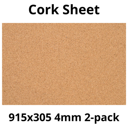 Arkusz Korkowy - 915x305mm - 4mm - Dekor i DIY - Pakiet 2 szt
