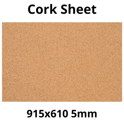 Arkusz Korkowy - 915x610mm - 5mm - Dekor i DIY - Pakiet 1 szt