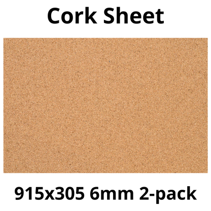 Arkusz Korkowy - 915x305mm - 6mm - Dekor i DIY - Pakiet 2 szt
