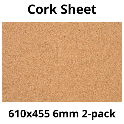 Arkusz Korkowy - 610x455mm - 6mm - Dekor i DIY - Pakiet 2 szt