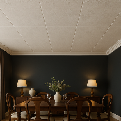 White 3: Decorative Ceiling & Wall Panels - 2m2 (21.52 sqft) - 8 Panels