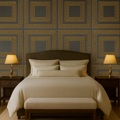 White 5 (Black&Gold): Decorative Ceiling & Wall Panels - 2m2 (21.52 sqft) - 8 Panels